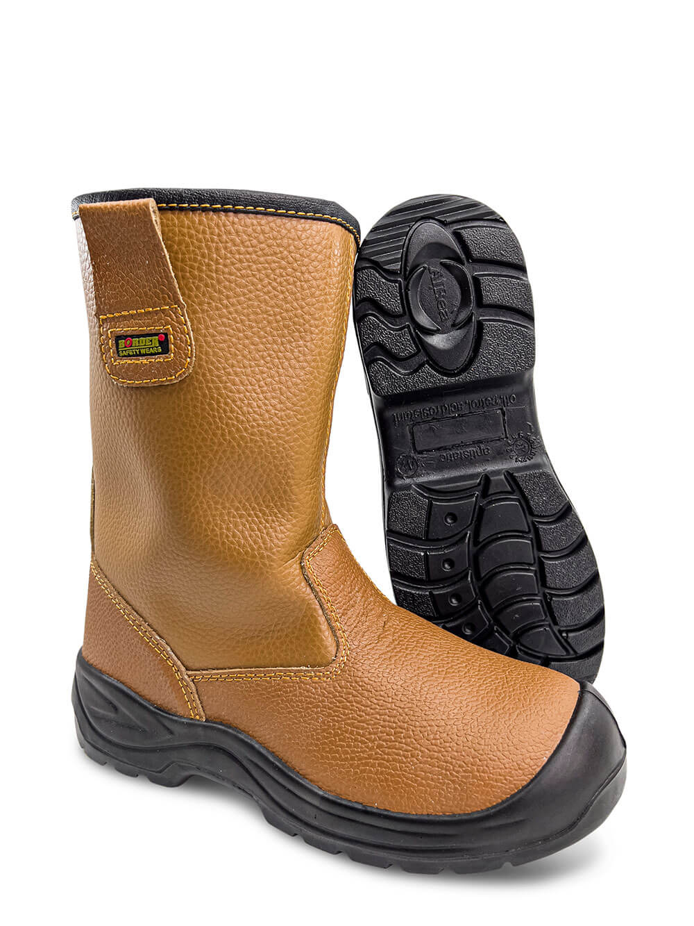 FR01 LIGHTWEIGHT RIGGER Boot Heavy Duty Leather Steel Toe PU Sole ~Sizes 39-46 Mehfuz