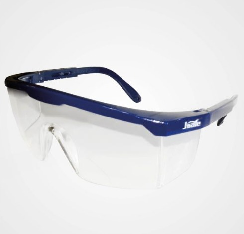 PE04 UV 400 Safety Glasses  Scratch-Resistant Clear & Grey Lenses with Durable Blue Frame Mehfuz