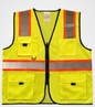 CJ02 High Visibility Fabric & Mesh Safety Vest with 5 Pockets Mehfuz