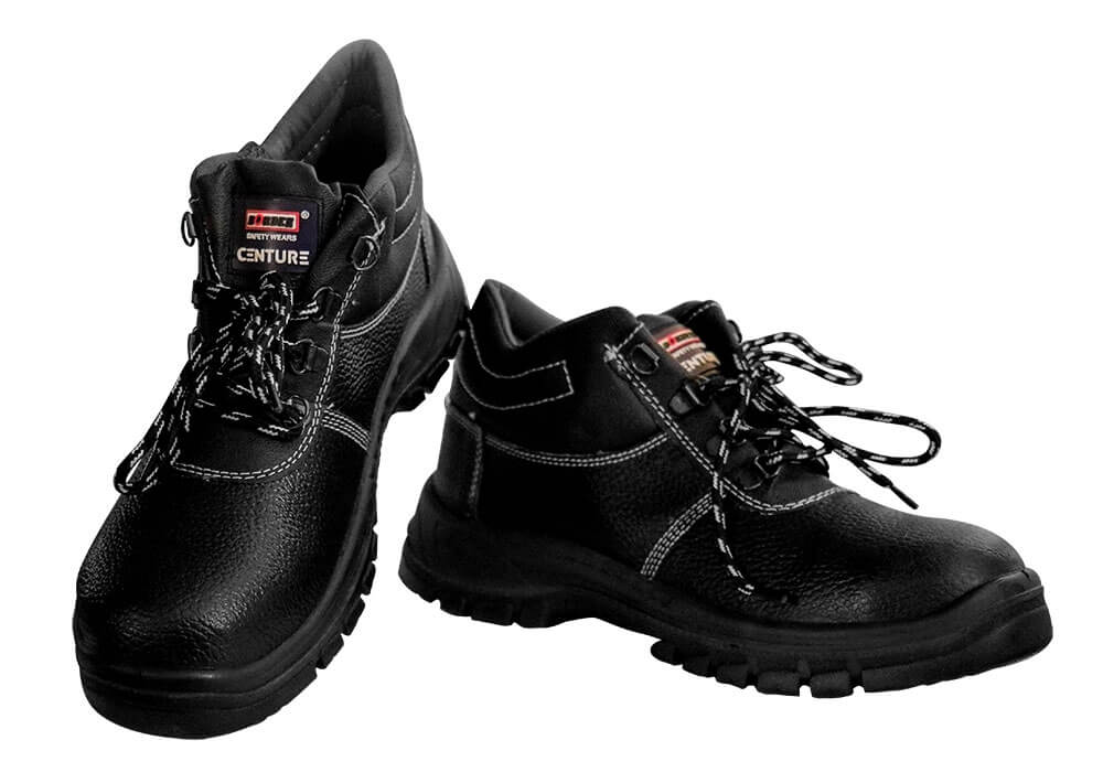 FS18 Centure Ankle Safety Boots Genuine Leather with Steel Toe & Gum PU Sole | Safety Shoes UAE Mehfuz