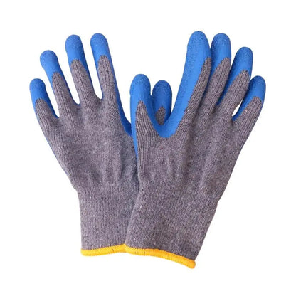 GS01 Working Gloves Men GMG Grey Shell Blue Latex Crinkle Coating Work Safety Gloves Cotton Gloves Mehfuz