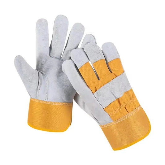 GW04 Premium Cow Leather Welding Gloves for Industrial & Construction Work - Double Safety, Ergonomic Comfort Mehfuz