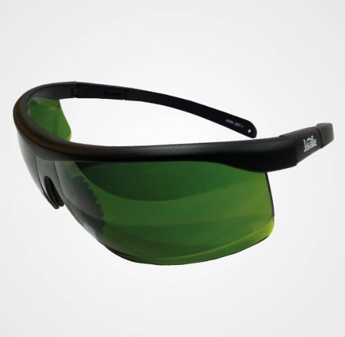 PE10 UV 400 Safety Glasses Clear and Green Lens Blue and Black Frame Anti Scratch Mehfuz