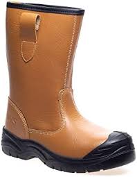 FR01 LIGHTWEIGHT RIGGER Boot Heavy Duty Leather Steel Toe PU Sole ~Sizes 39-46 Mehfuz